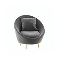 Slender Modern Armchair, Velvet - Miola