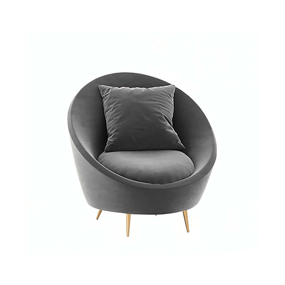 Slender Modern Armchair, Velvet - Miola