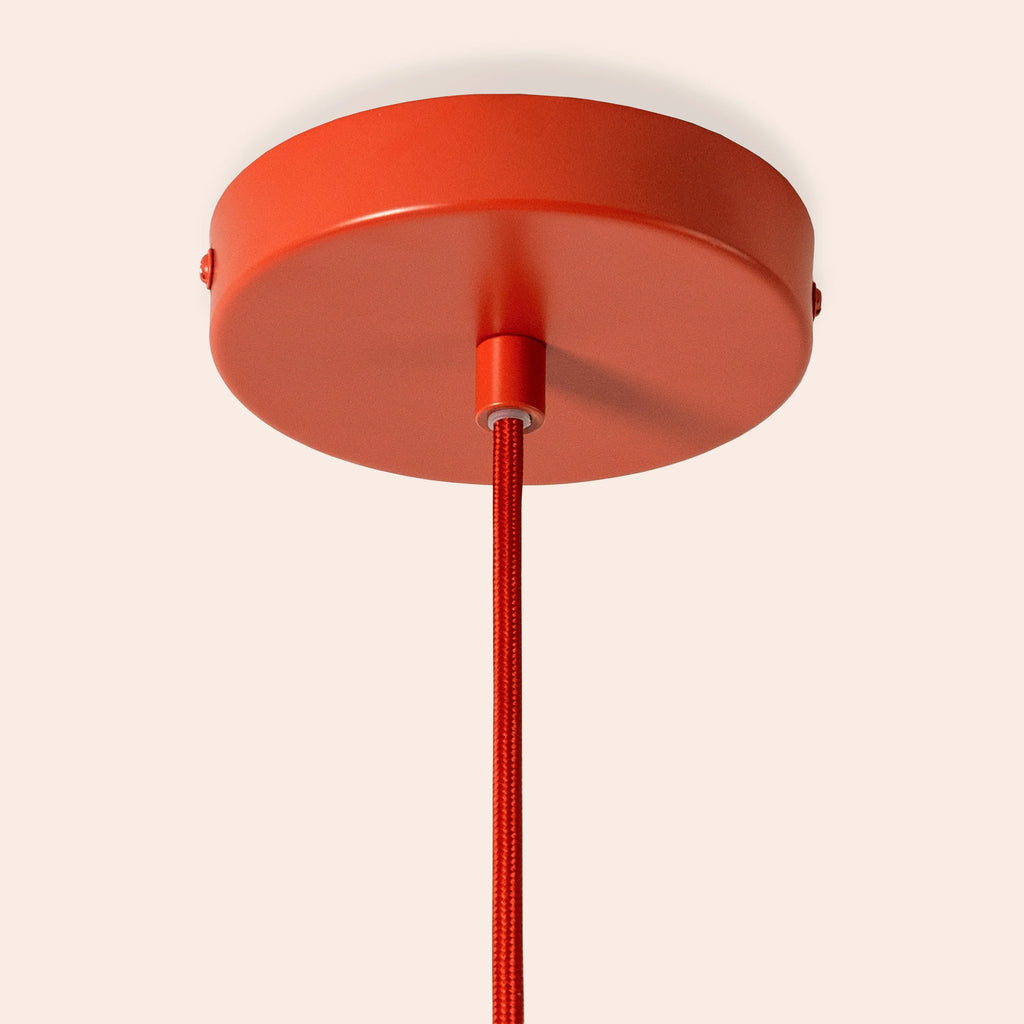 Burnt orange small pleat pendant ceiling light - Miola