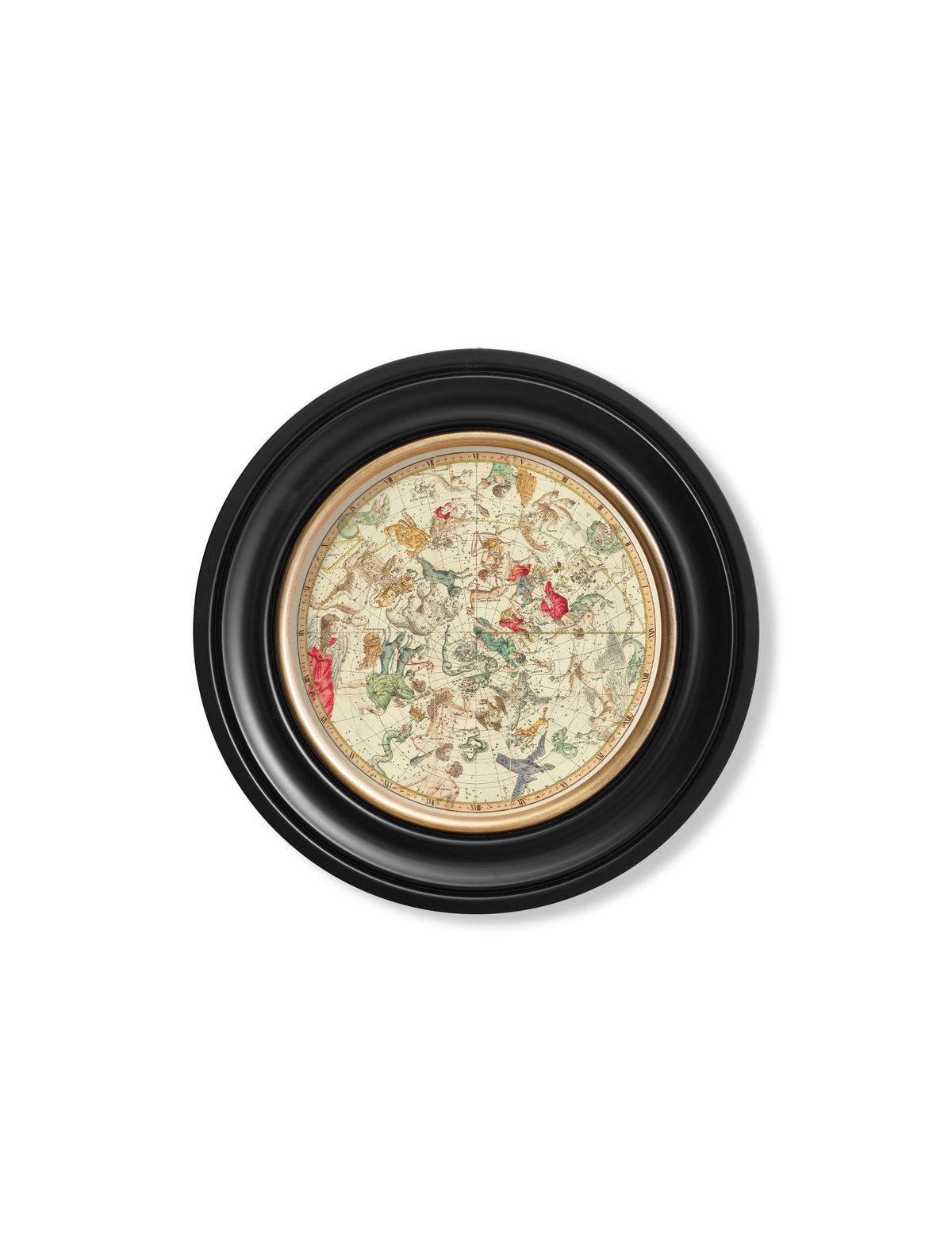 c.1820 Map of Constellations - Round Frame