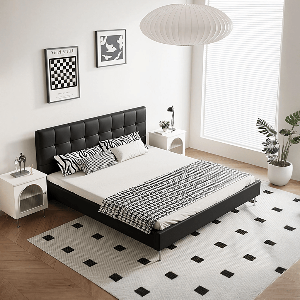 Stella King Size / Super King Size Bed, Black - Miola