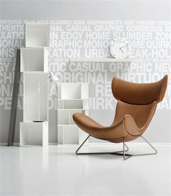 Imola Chair And Ottoman, Brown with Frame Base - Miola