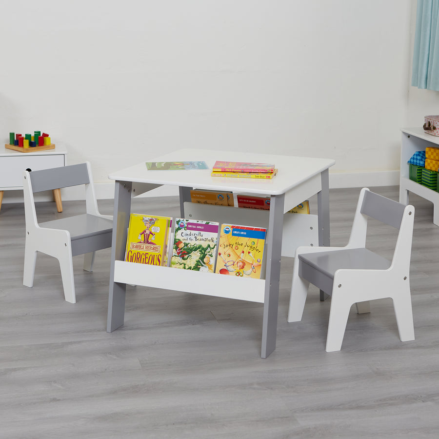 Bookshelf Table & Chairs Set