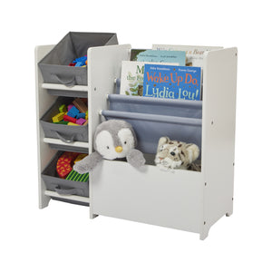 Display Unit With Fabric Storage Boxes