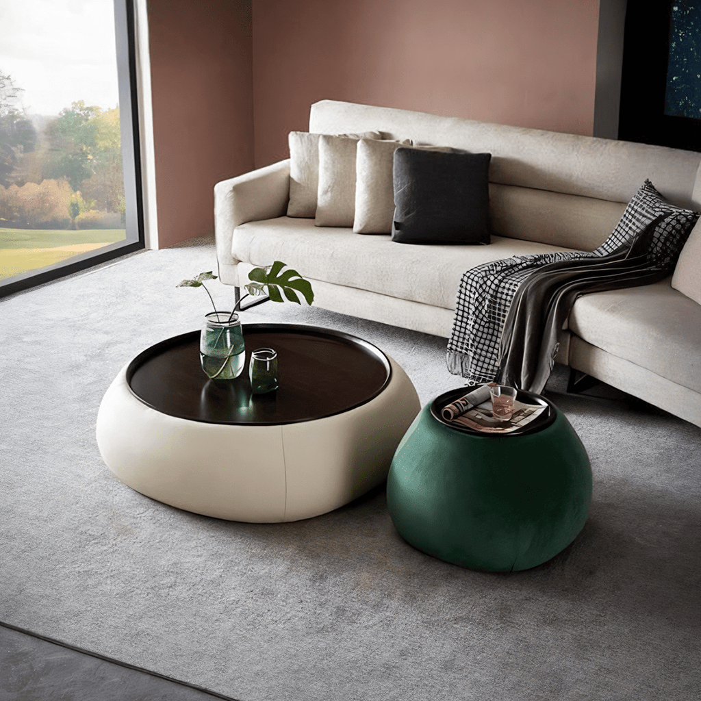 TG24 Coffee Table Set, Cream & Green - Miola