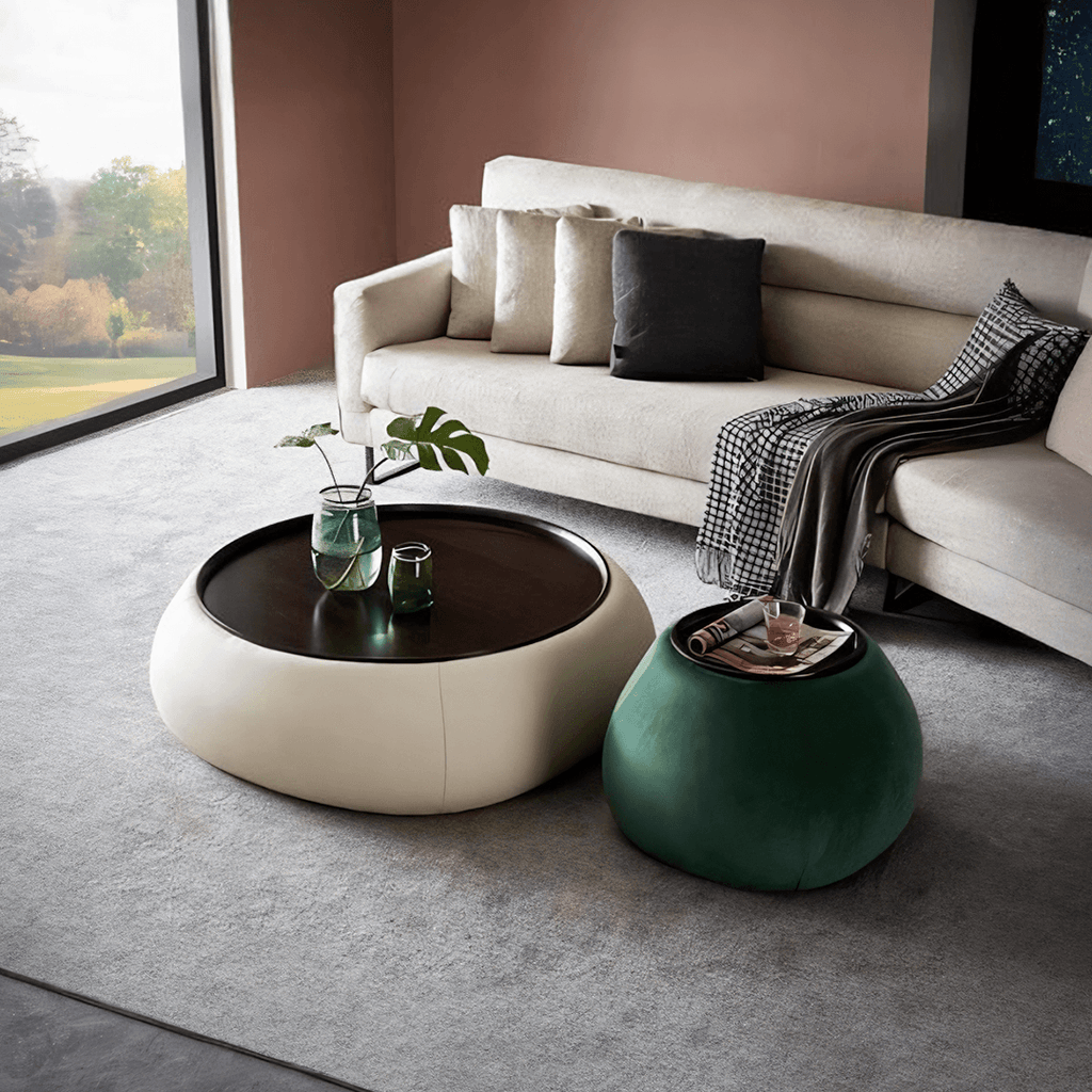 TG24 Coffee Table Set, Cream & Green - Miola