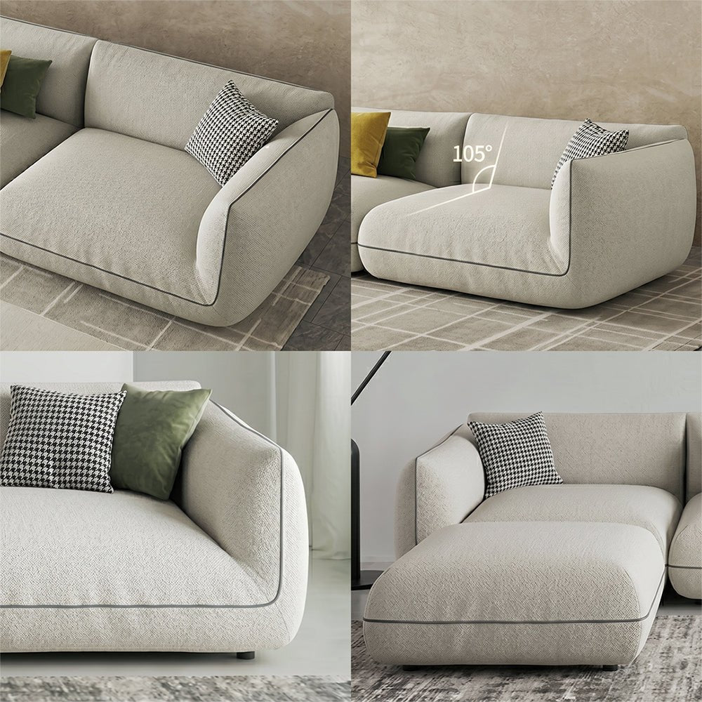 TOFU Agnes Three Seater Sofa, Modular Sofa, Suede - Miola