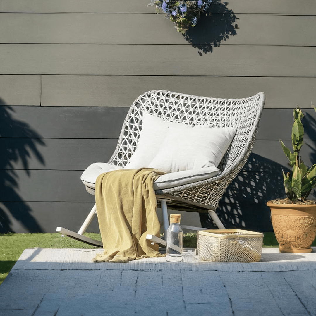 Temescal Rattan Garden Rocking Chair, Indoor/ Outdoor Furniture - Miola