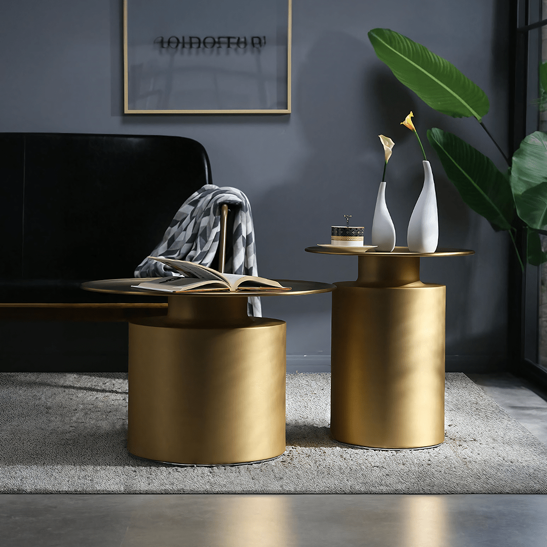 Tevis Coffee Table, Gold - Miola