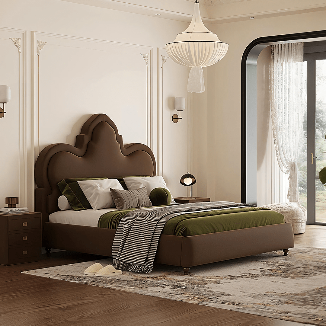 Thalia Wingback King Size Bed, Double Bed - Miola