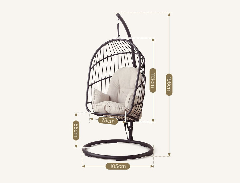The CAGE Rattan Hanging Chair, Indoor/ Outdoor Furniture - Miola