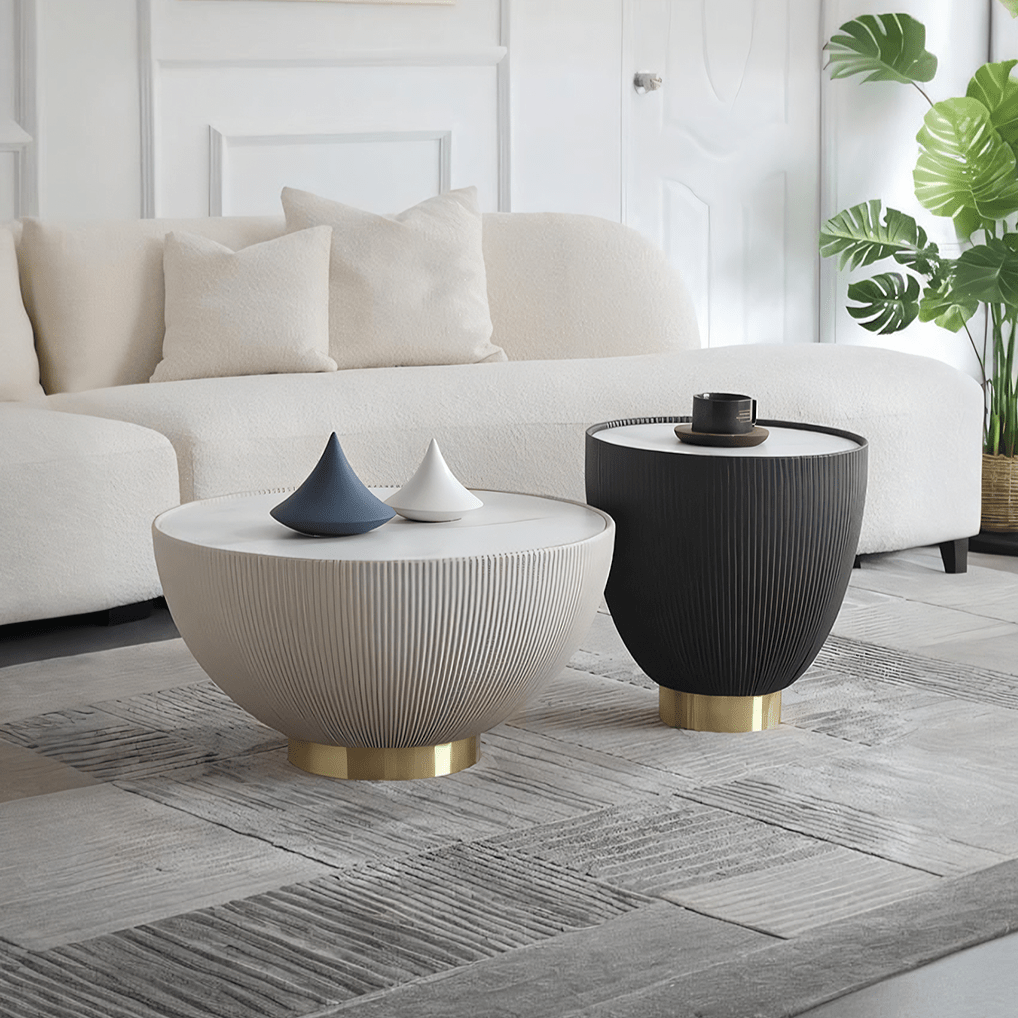 Theo Coffee Table Set, Black And White - Miola