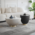Theo Coffee Table Set, Black And White - Miola