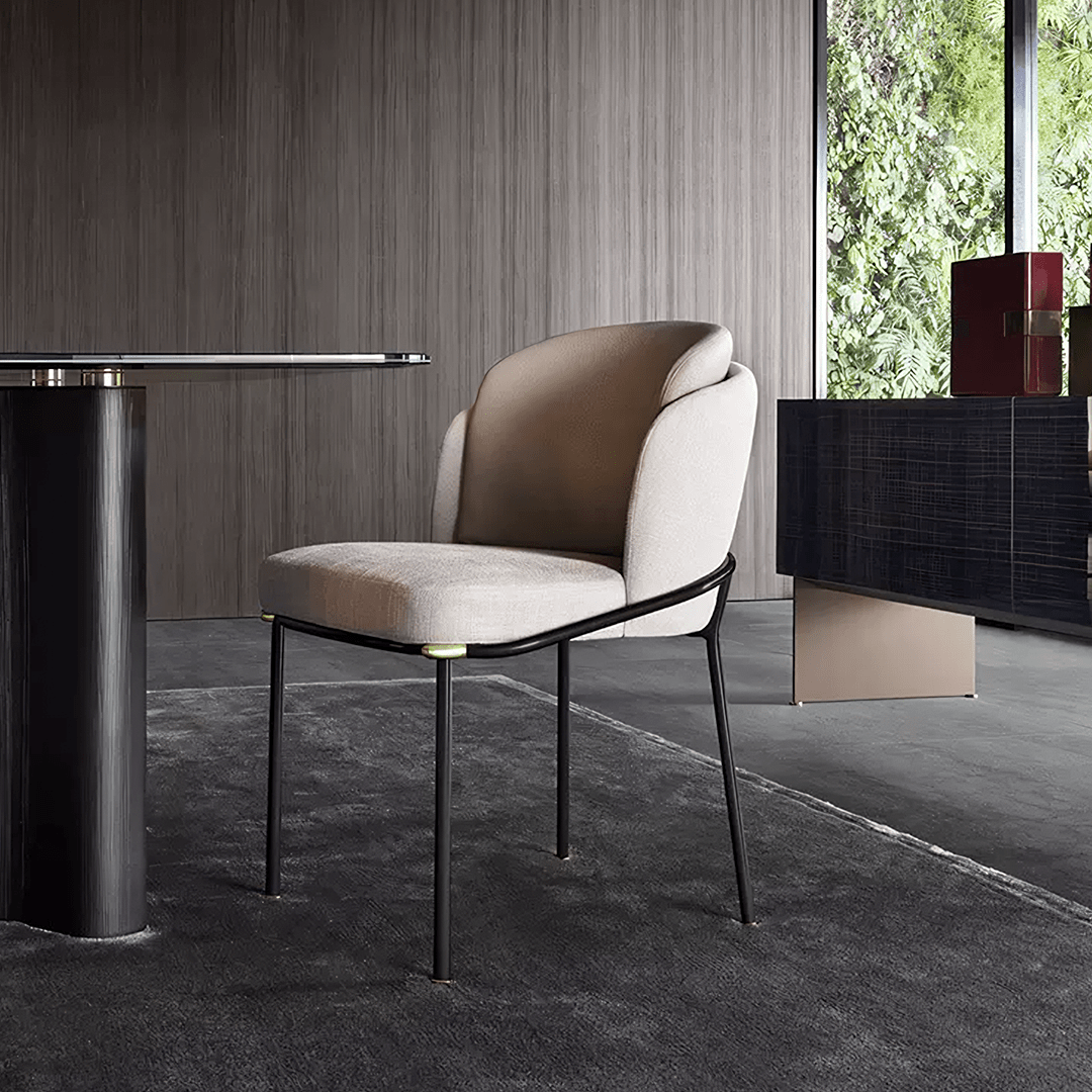 Theobald Dining Chair, Grey - Miola