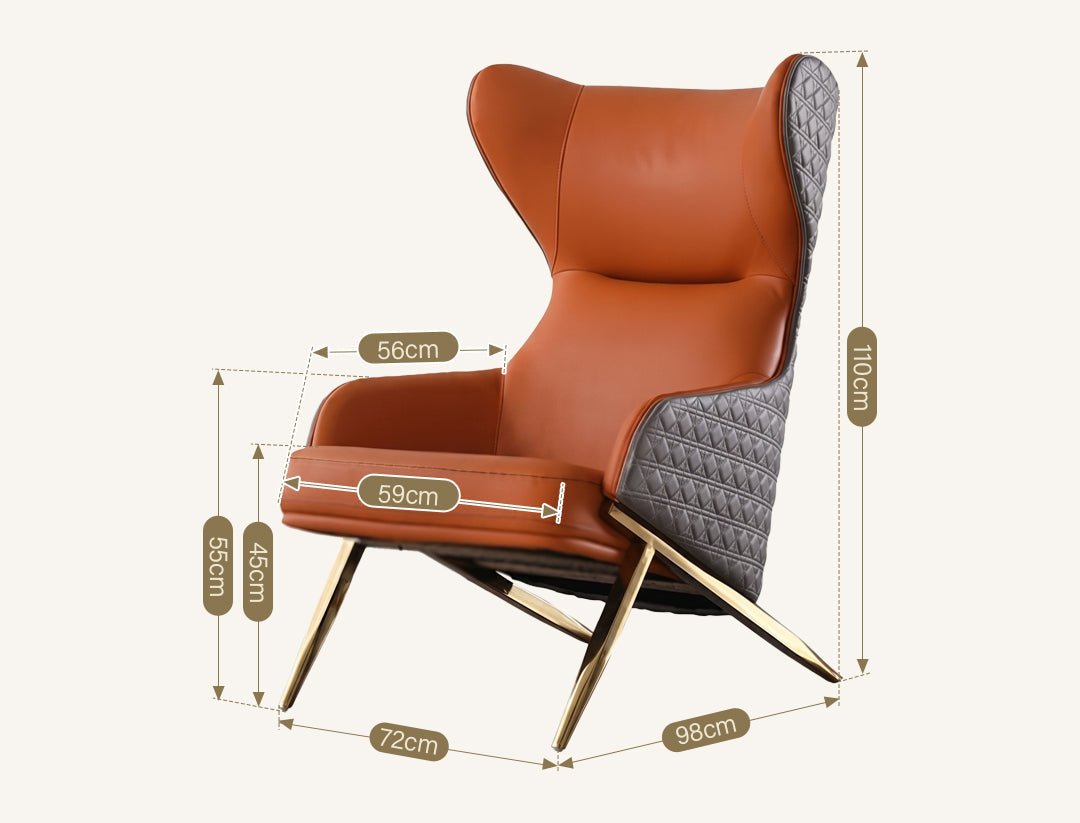 Tige Accent Armchair, Leather - Miola