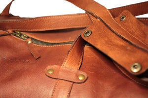 Large Leather Duffel Bag