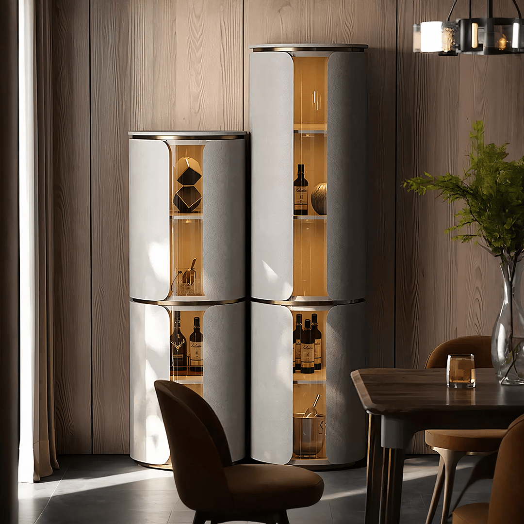 Triton Wine Rack And Wine Cabinet, Leather - Miola
