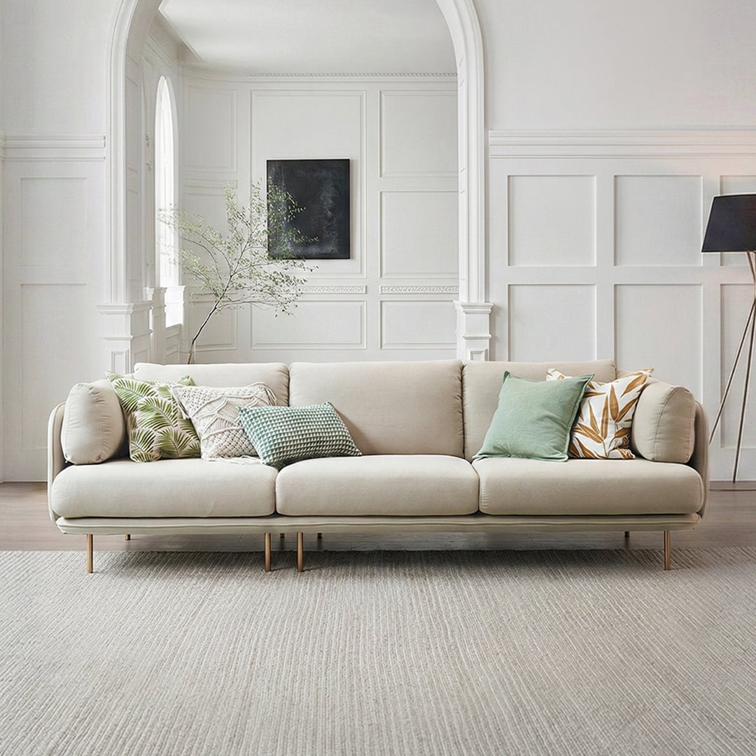 U182 Two Seater, Three Seater, Modular Sofa, Off - White Cotton Linen - Miola