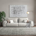 Frances Two Seater Sofa, Cotton Linen - Miola