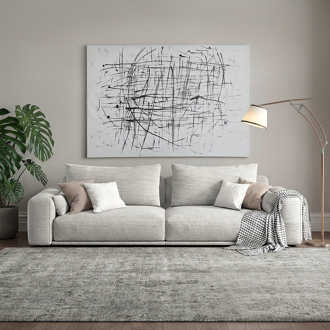 Frances Two Seater Sofa, Cotton Linen - Miola