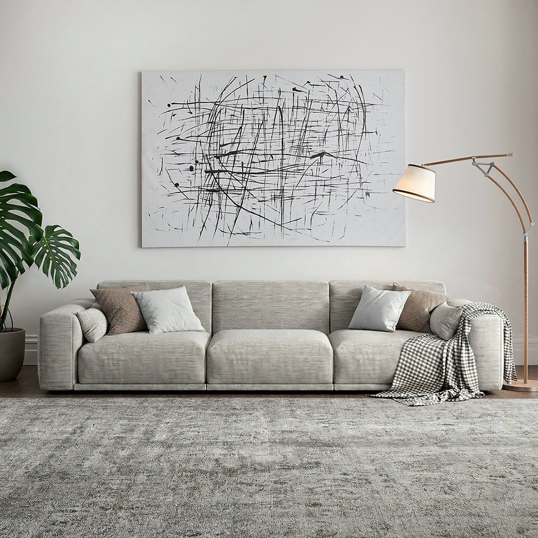 Frances Two Seater Sofa, Cotton Linen - Miola