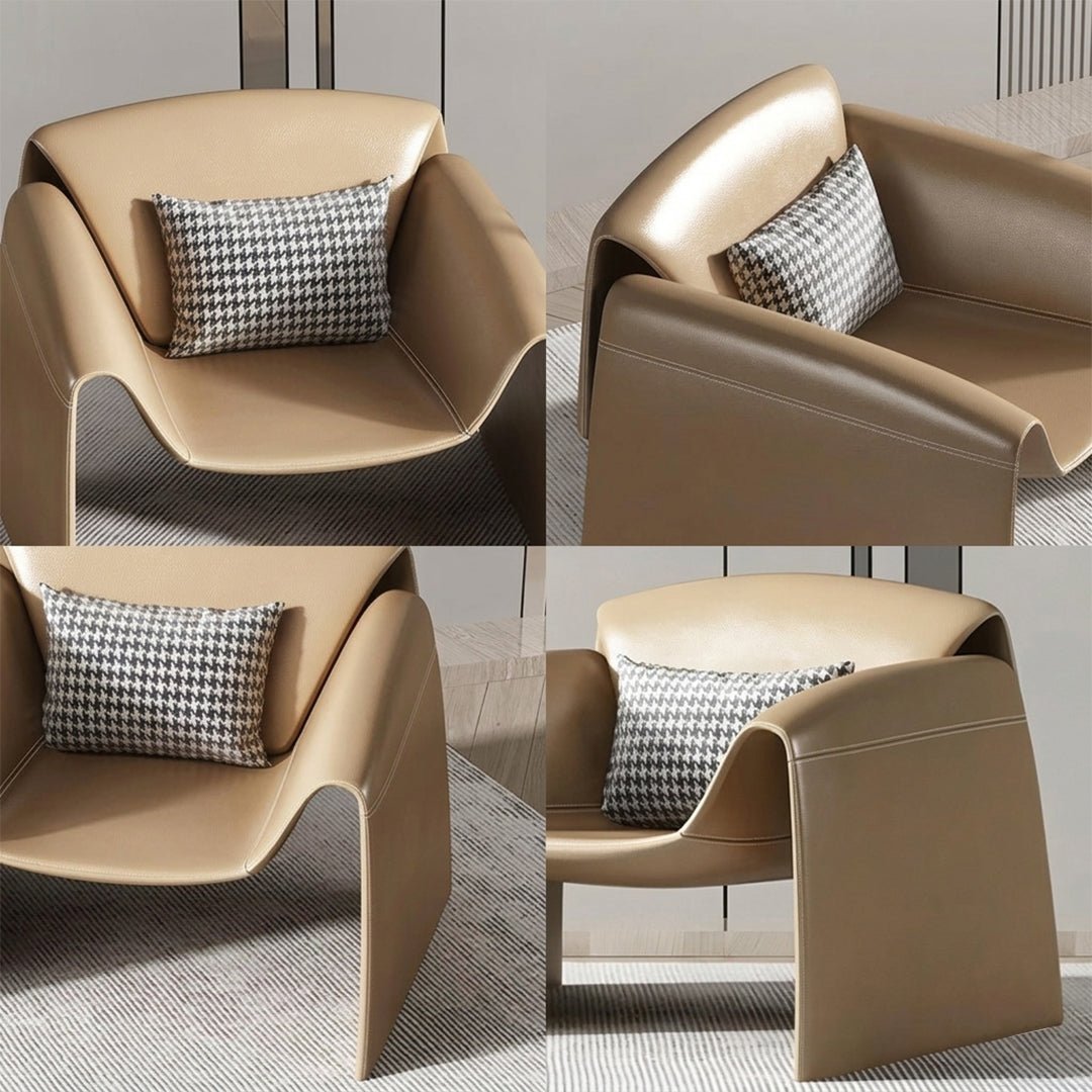U Shape Armchair, Leather - Miola