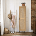 Uno G4 Single Rattan Wardrobe, Oak - Miola