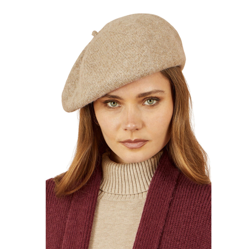 Oatmeal Soft Knitted Beret