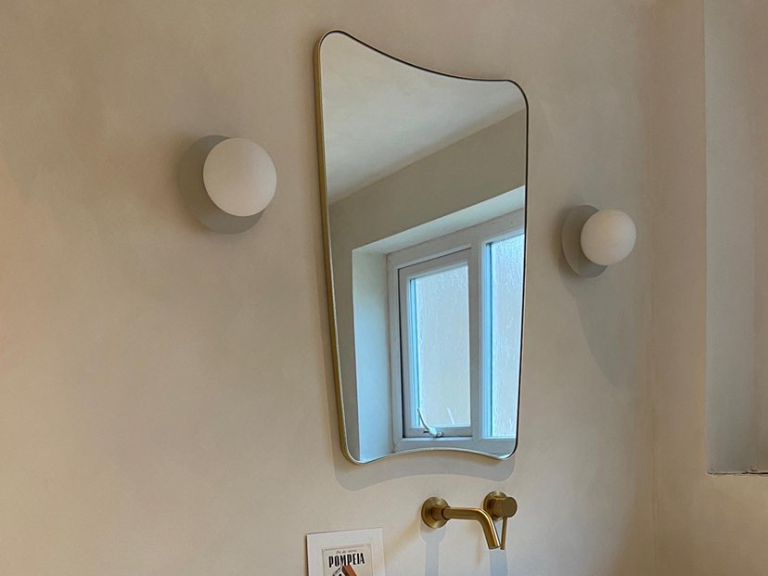 Sand Grey Opal Disk Wall Light - Miola
