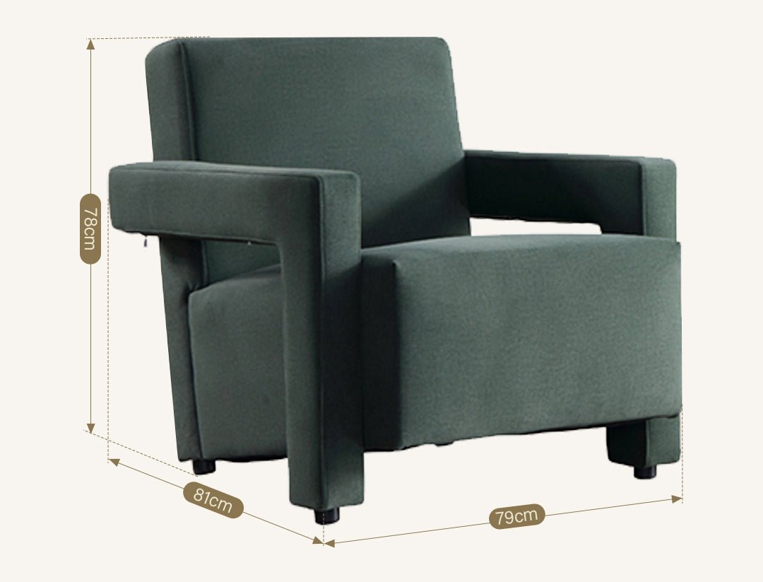 Utrecht Style Armchair, Green - Miola