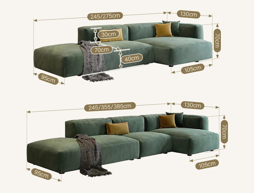 Valentina Three Seater Sofa, Four Seater, Corner Sofa, Velvet - Miola