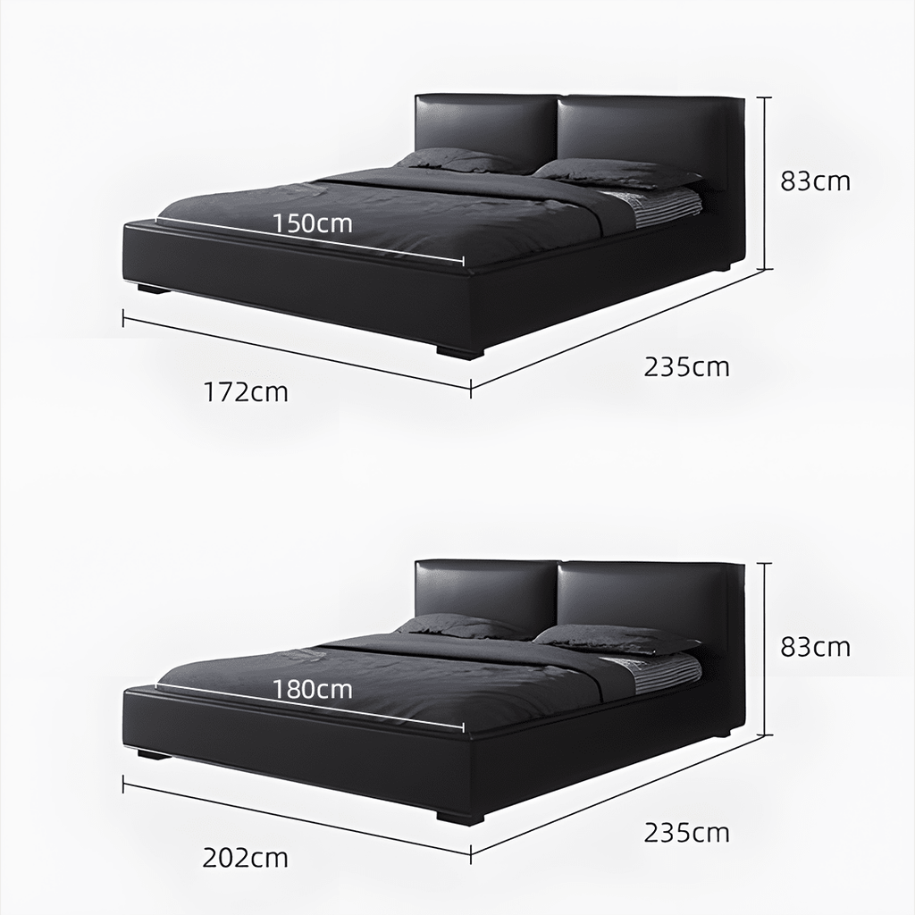 Vanessa King Size / Super King Size Bed, Black - Miola