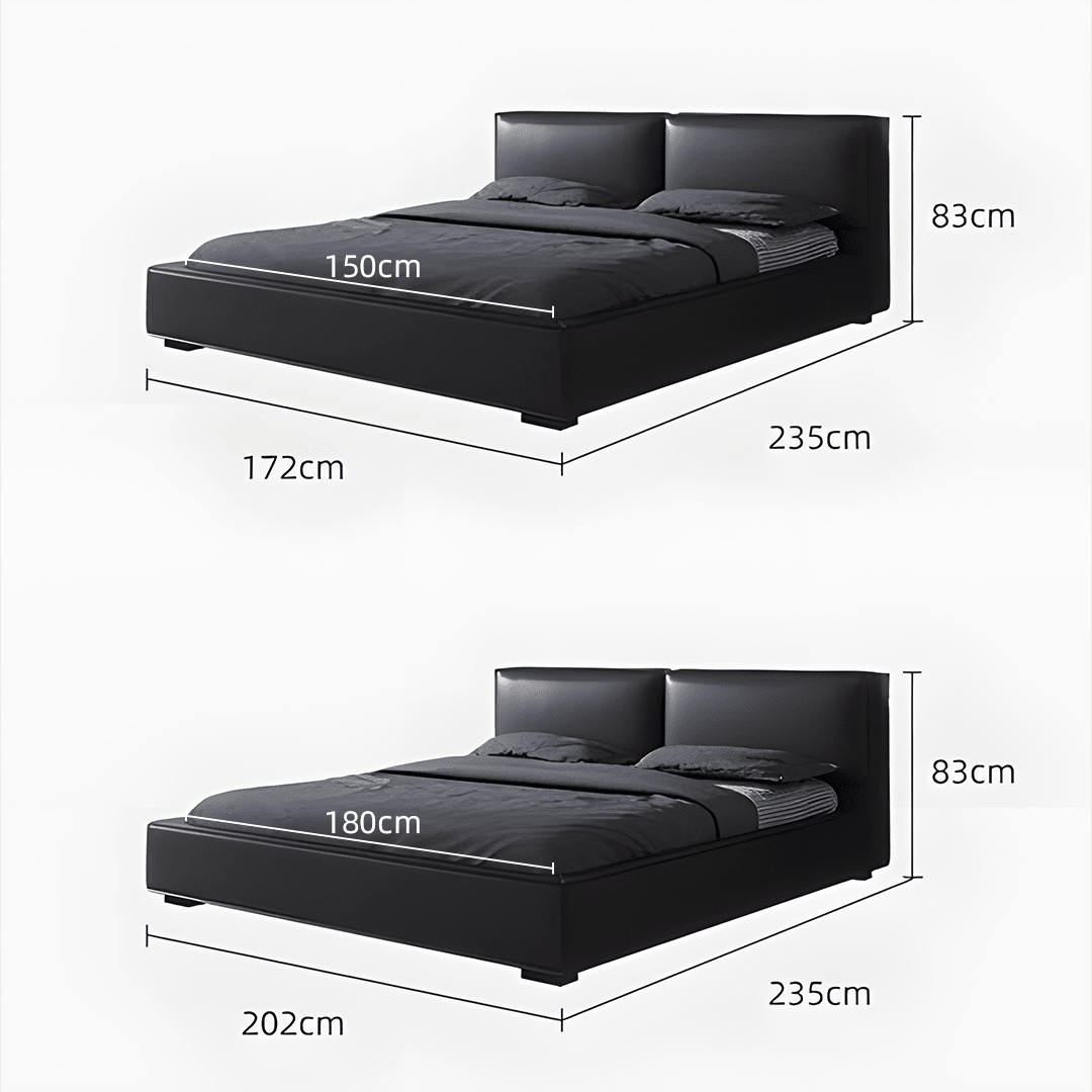 Vanessa King Size / Super King Size Bed, Black - Miola