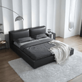 Vanessa King Size / Super King Size Bed, Black - Miola