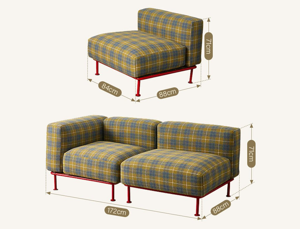 Velez Modular Sofa, Two Seater Sofa, Three Seater Sofa, Linen - Miola