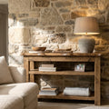 Venti Live Edge Console Solid Wood With Shelf