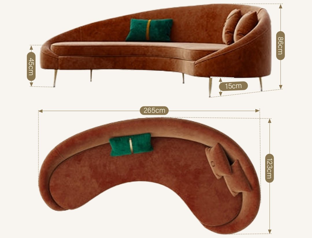Verano Three Seater Sofa, Red Velvet - Miola