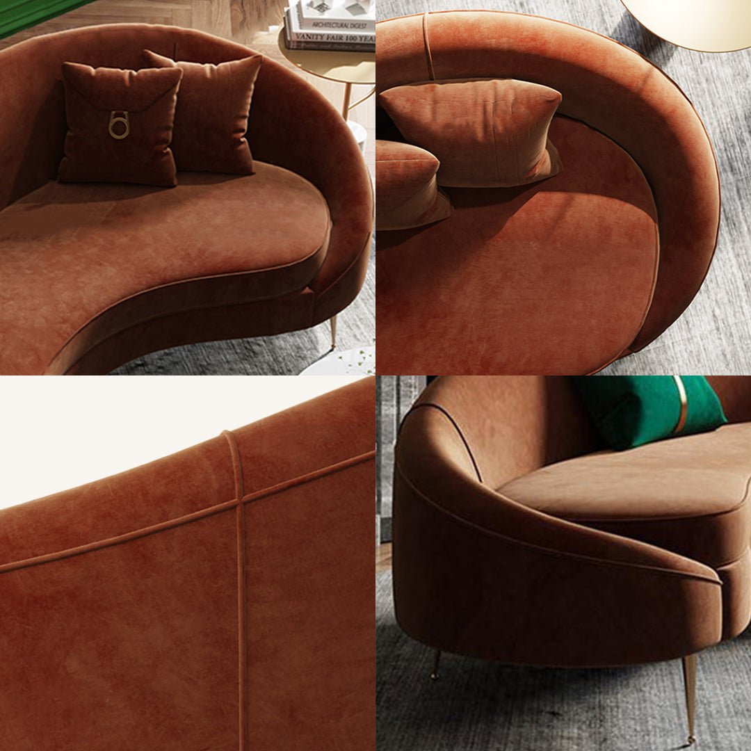 Verano Three Seater Sofa, Red Velvet - Miola
