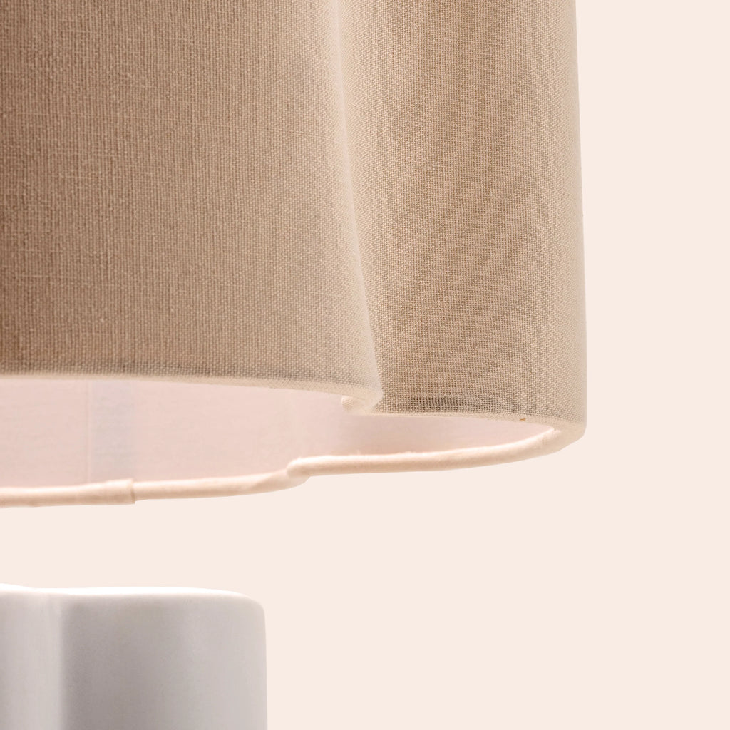 White Flower Ceramic Table Lamp - Miola