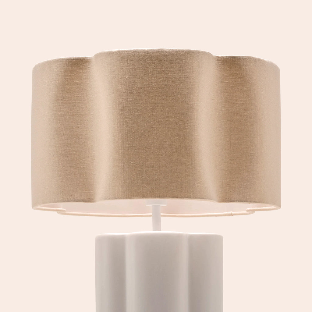 White Flower Ceramic Table Lamp - Miola
