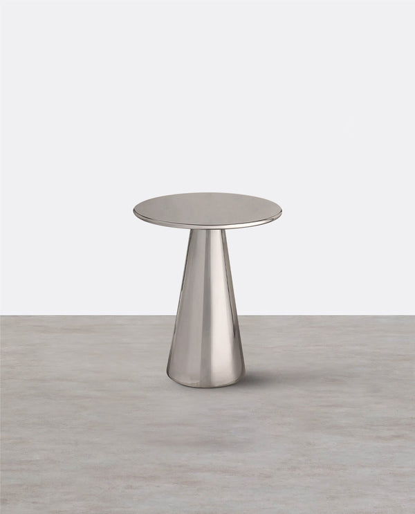 Abarca Side Table, Stainless Steel