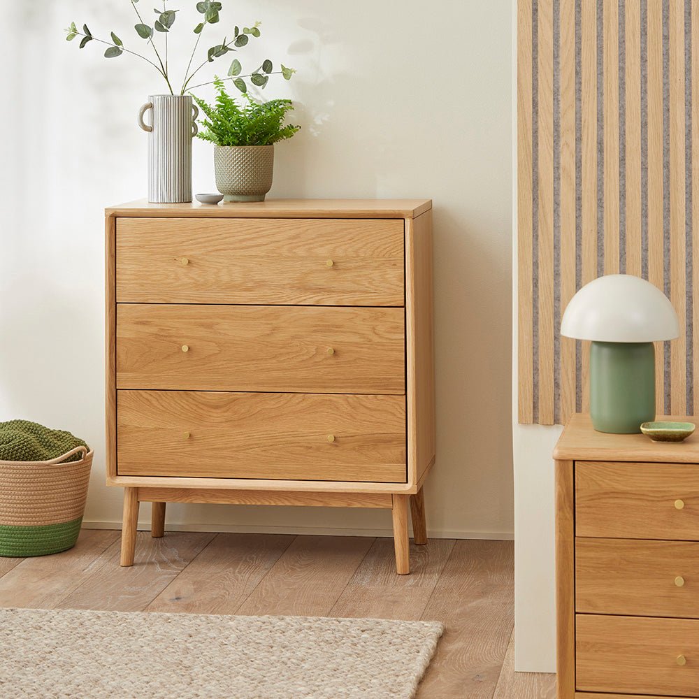 Wright Oak Chest of 3 Drawers - Miola