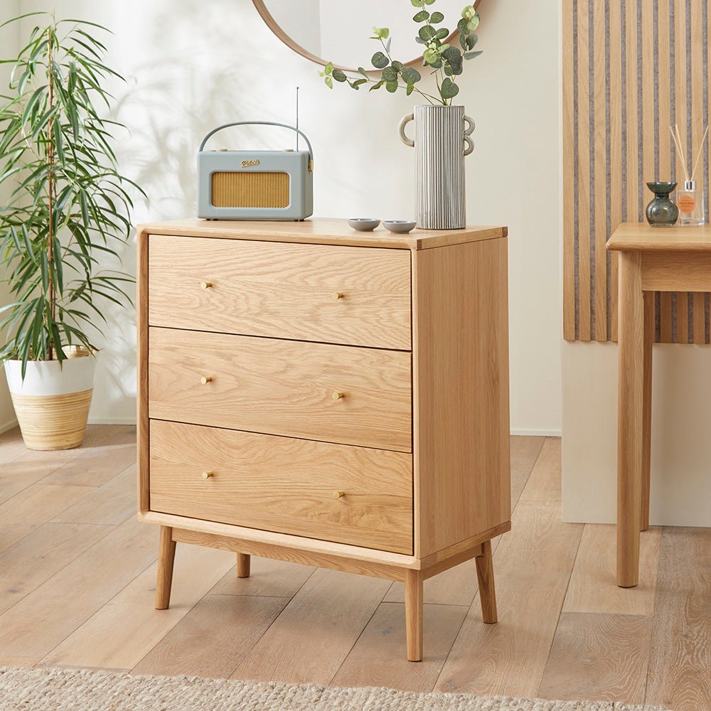 Wright Oak Chest of 3 Drawers - Miola