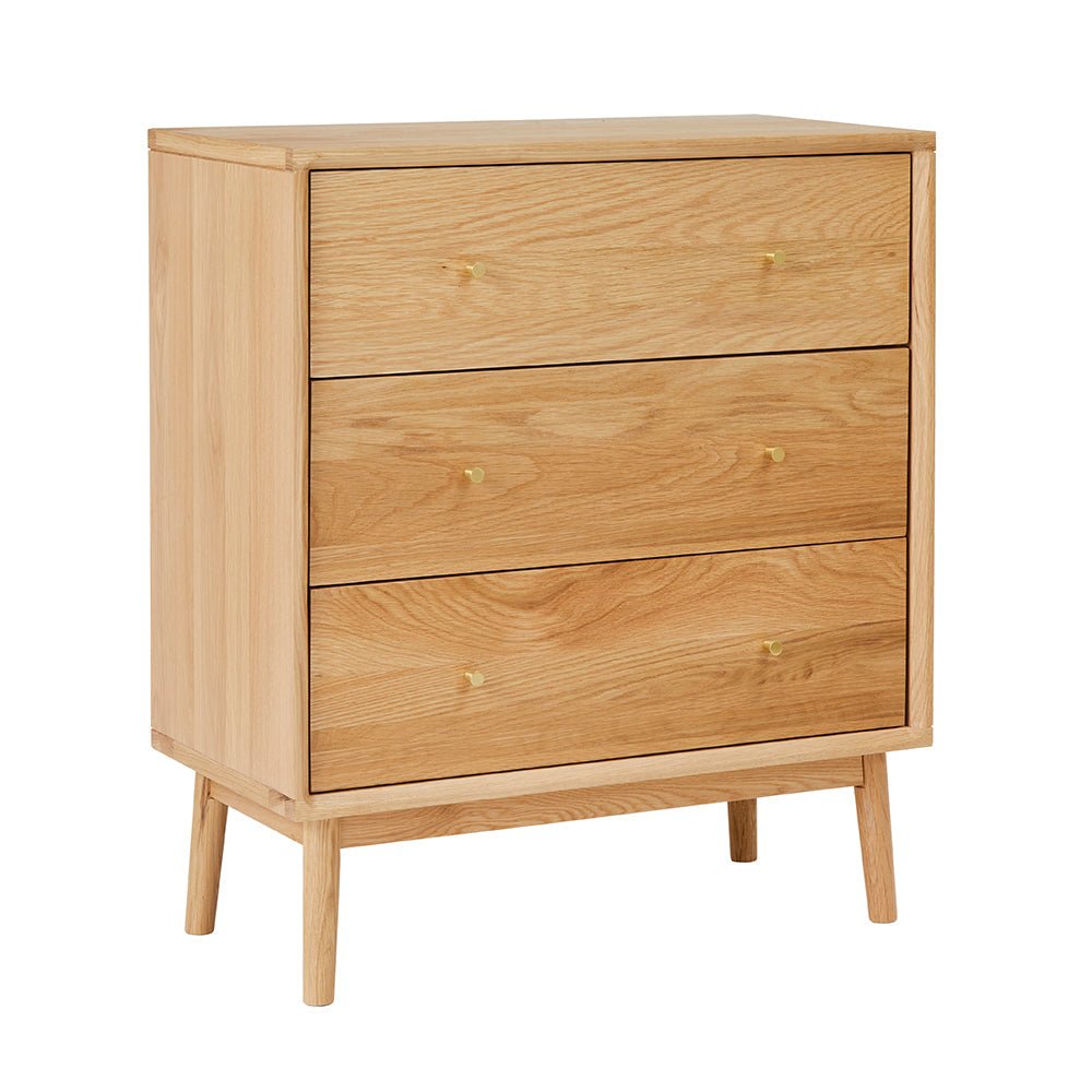 Wright Oak Chest of 3 Drawers - Miola