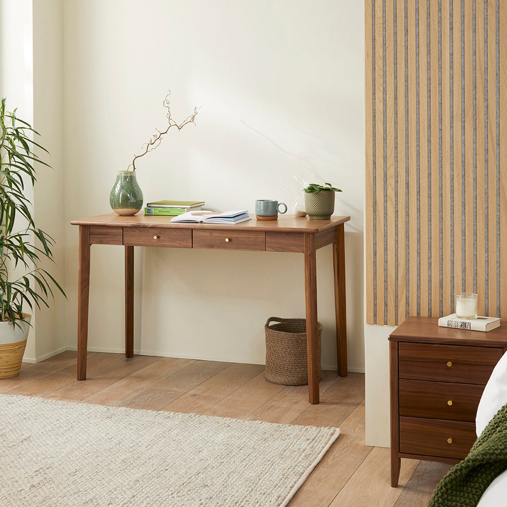 Wright Walnut Desk and Dressing Table - Miola