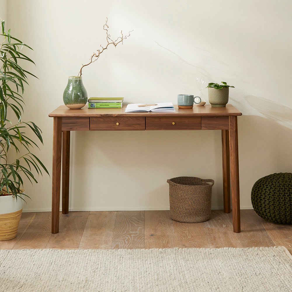 Wright Walnut Desk and Dressing Table - Miola