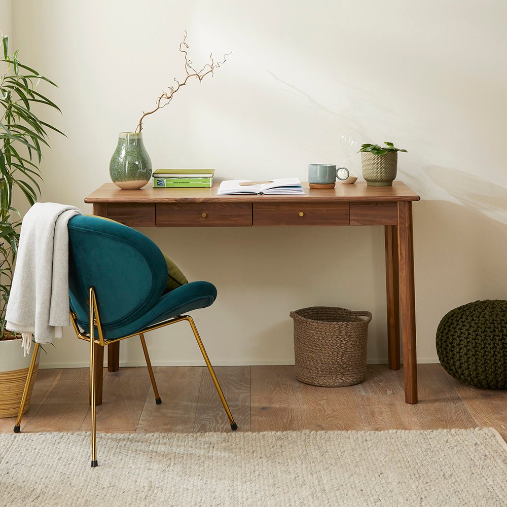 Wright Walnut Desk and Dressing Table - Miola