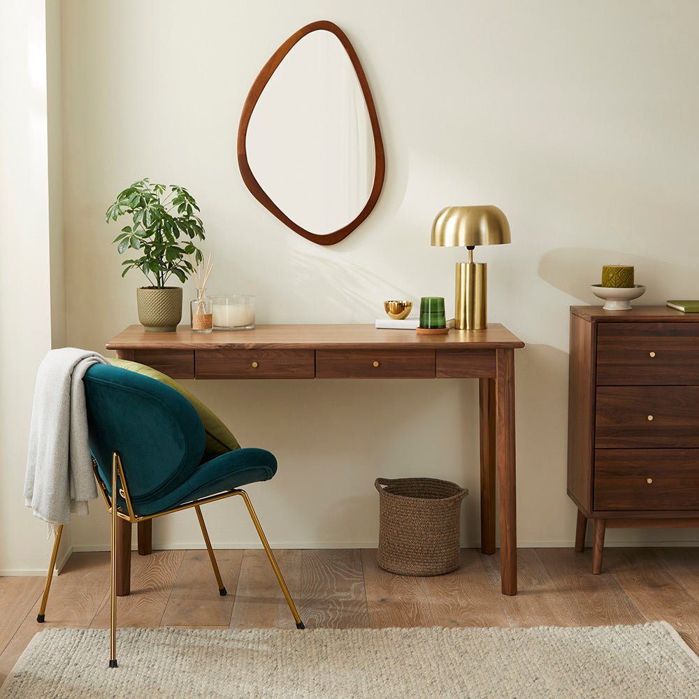 Wright Walnut Desk and Dressing Table - Miola
