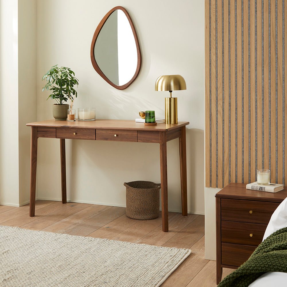 Wright Walnut Desk and Dressing Table - Miola