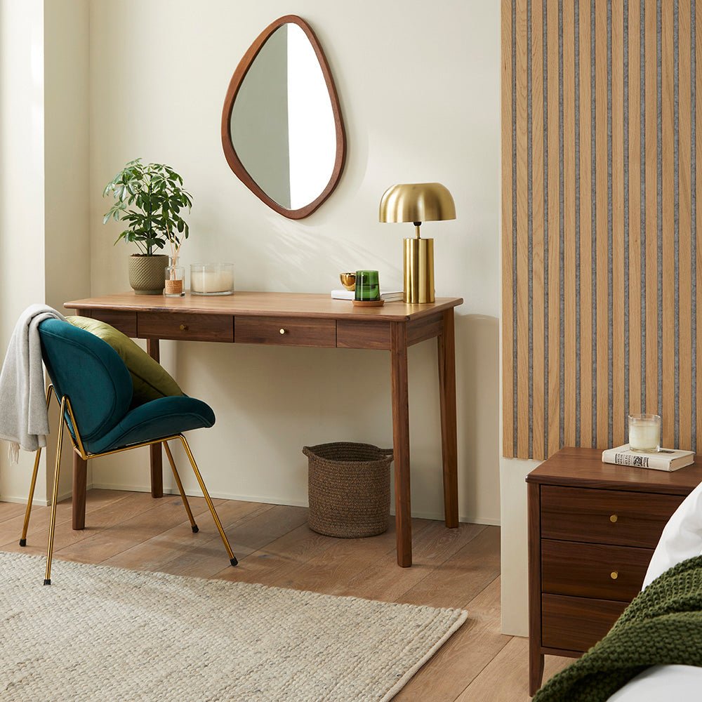 Wright Walnut Desk and Dressing Table - Miola
